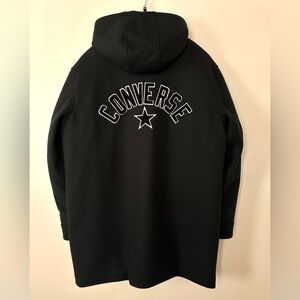 NWT Black CONVERSE Men’s XL Hooded Varsity Jacket Chuck Taylor Wool Blend $250